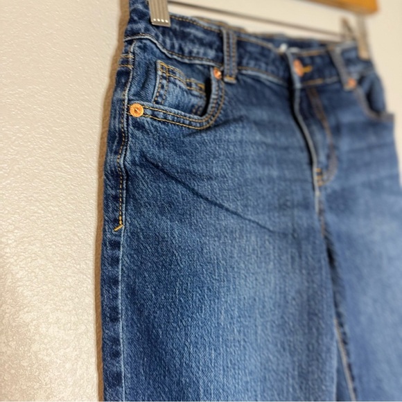 Cat & Jack Kids Blue Wide Leg Crop Stretch Jeans Size 8 - Picture 11 of 15